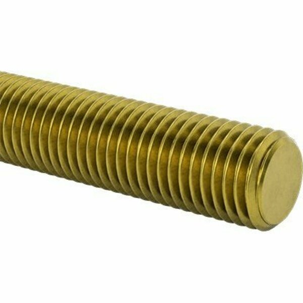 Bsc Preferred High-Strength Steel Threaded Rod Zinc Yellow-Chromate Plated 7/8-9 Thread Size 12 Feet Long 3313N814